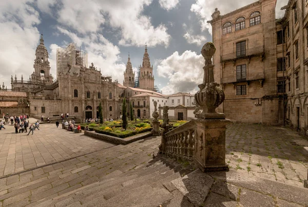 Galicië Kathedraal Van Santiago Compostela Patio Uiteindelijke Bestemming Van Pelgrims — Stockfoto