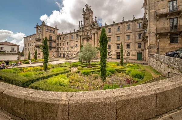 Galicien Till Katedralen Santiago Compostela Uteplats Slutdestinationen För Pilgrimer — Stockfoto