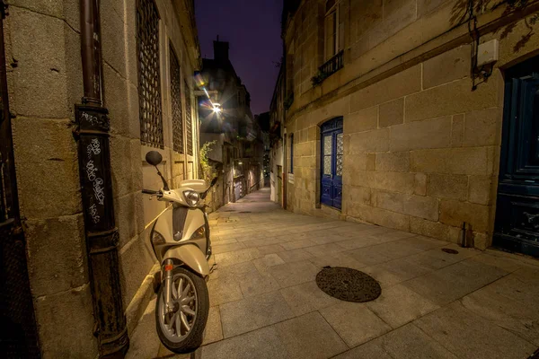 The streets of the old city. Night Vigo. Galicia Spain