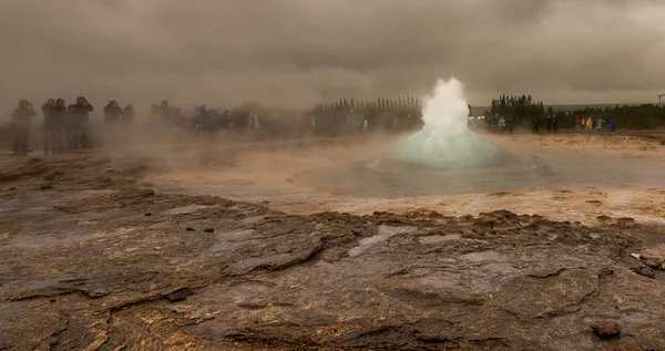 Biggest Geyser Iceland Valley Geysers — Stock Photo, Image