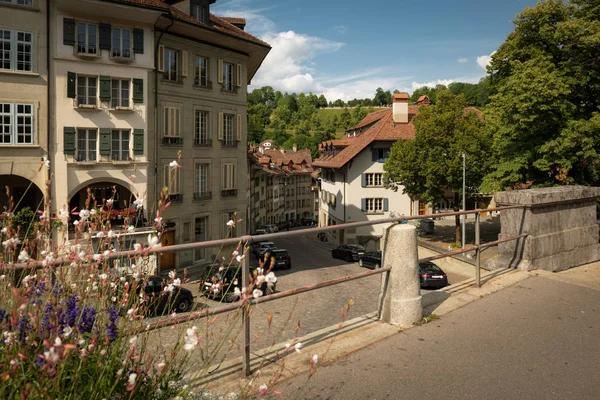 Bern Sviçre Temmuz 2019 Eski Kasabanın Sokak Manzarası Popüler Bir — Stok fotoğraf