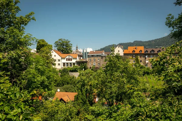 Strade Del Centro Storico Bregenz Austria Luglio 2019 — Foto Stock