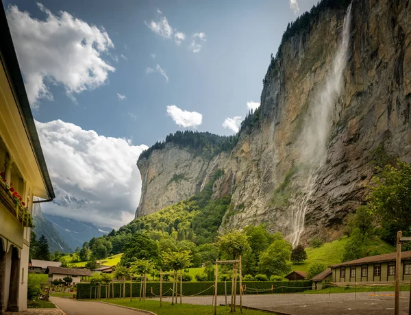 Cascada Trummelbach Valle Lauterbrunnen Suiza Julio 2019 — Foto de Stock