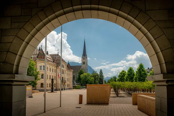 Gyönyörű Gyönyörű Tájak Liechtensteini Hercegség Július 2019Ésa Liechtensteini Hercegség Tájai — Stock Fotó