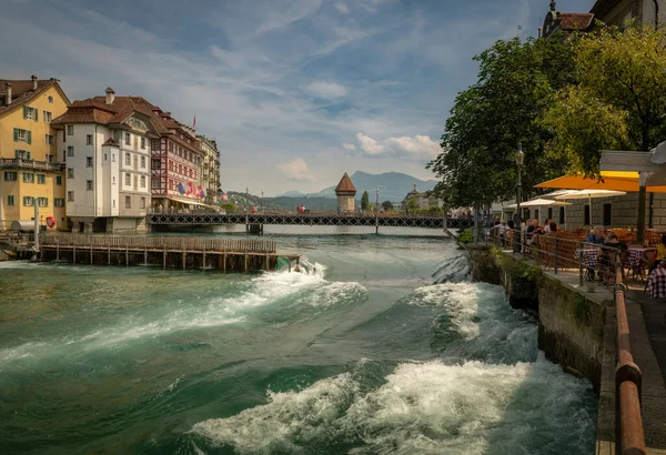 Paisagem Urbana Lucerna Suíça Julho 2019 — Fotografia de Stock