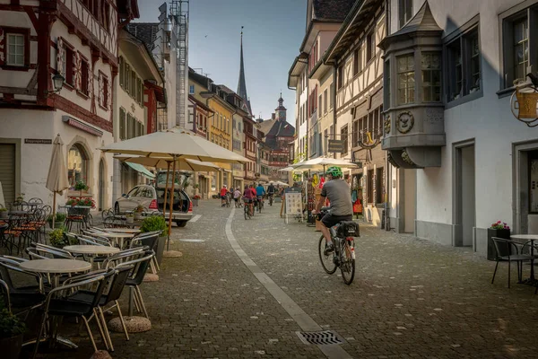 Stein Rhein Svizzera Luglio 2019 Edifici Medievali Una Strada Nel — Foto Stock
