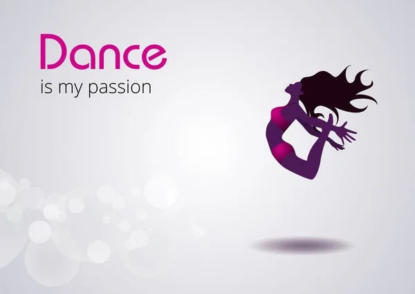 Tanz Ist Meine Leidenschaft Tanze Mit Deinem Herzen Vector Poster — Stockvektor
