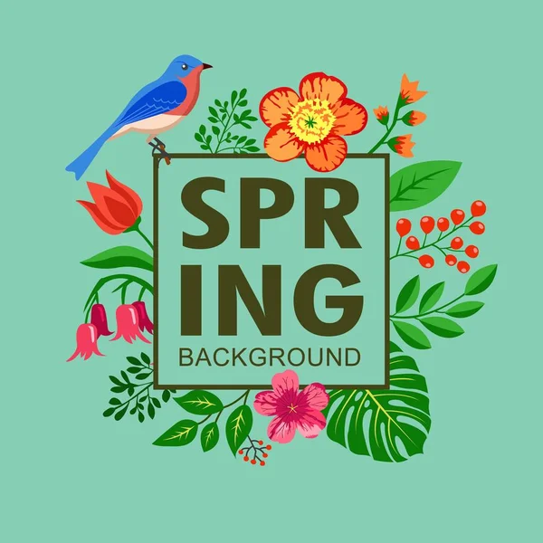 Primavera fundo, floral, arte, design, cartaz, evento, vetor, papel de parede — Vetor de Stock