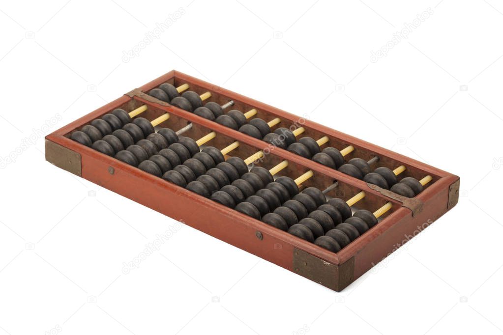 old wooden chinese abacus