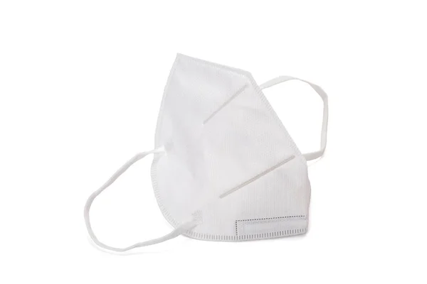 Wit Masker Geïsoleerd Witte Achtergrond Met Zachte Schaduw Clipping Pad — Stockfoto