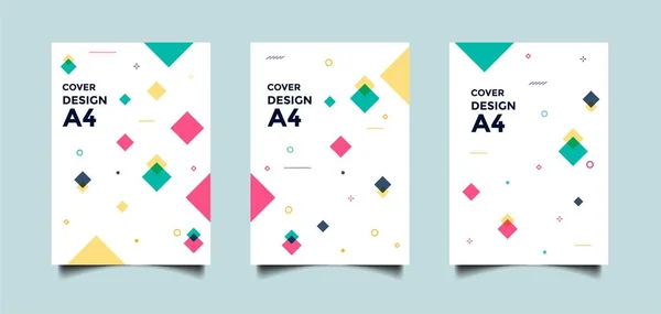 Abstract cover background with geometric shapes — 스톡 벡터