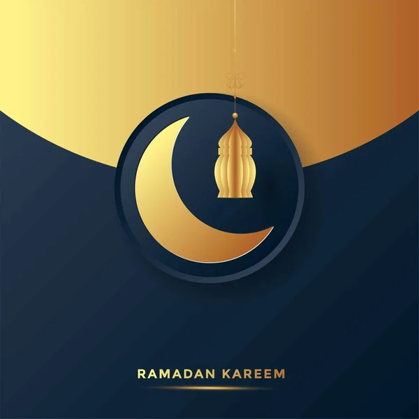 Ramadán Kareem Islamic Pozdrav Karta Pozadí Vektorové Ilustrace — Stockový vektor