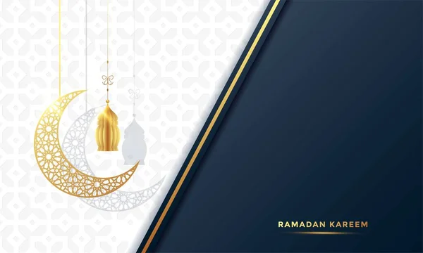 Ramadan Kareem Islamic Greeting Card Background Vector Illustration — Stock Vector