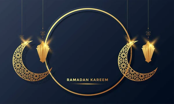 Ramadan Kareem Islamische Grußkarte Hintergrund Vektor Illustration — Stockvektor