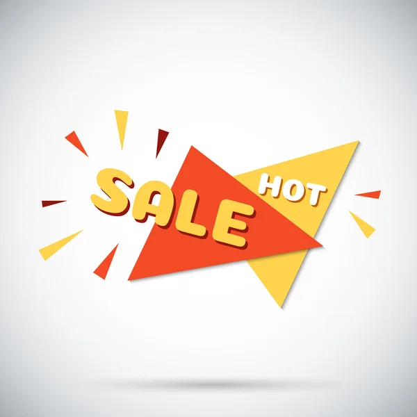 Advertising banner. Hot sale. Colorful vector illustration. — Stock Vector
