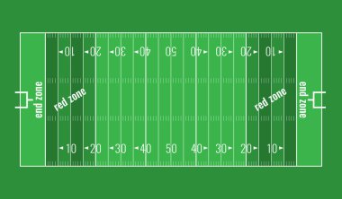 Vektör çimen Amerikan futbol sahası dokulu.