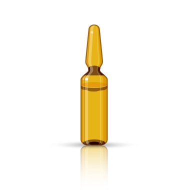 Tıbbi ampul beyaz izole. Aşı ambalaj