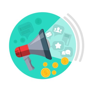 SEO hoparlör Web düğme. İş pazarlama