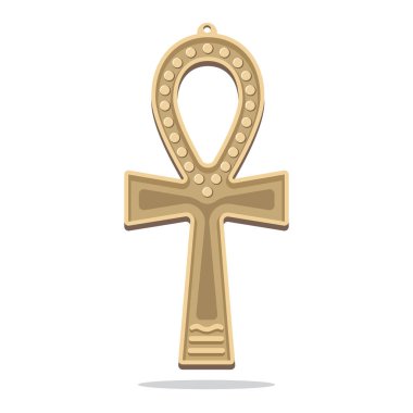 Egyptian Cross with Handle, Ankh Symbol. Vector Icon clipart