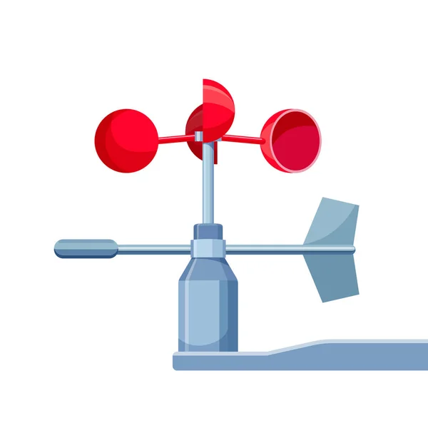 Anemometer apparaat dat wordt gebruikt voor het meten van de windsnelheid — Stockvector