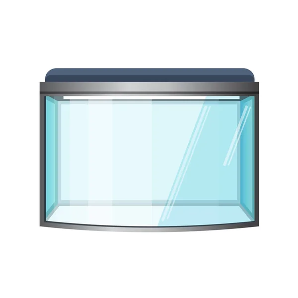 Aquarium vector isolated on white. Fish tank, front view. — Stock Vector