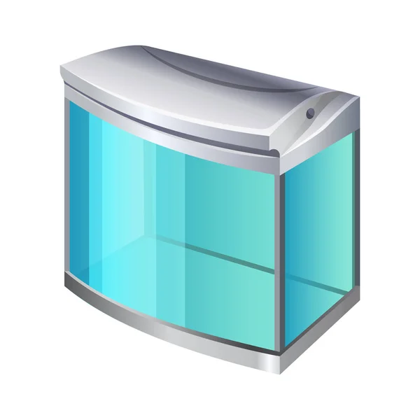 Conteneur rectangulaire en plastique ou en verre pour terrarium et aquarium . — Image vectorielle