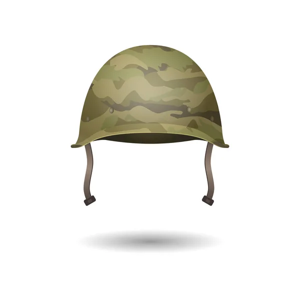 Military modern helmet with camouflage patterns. Vector illustration. — Stock Vector