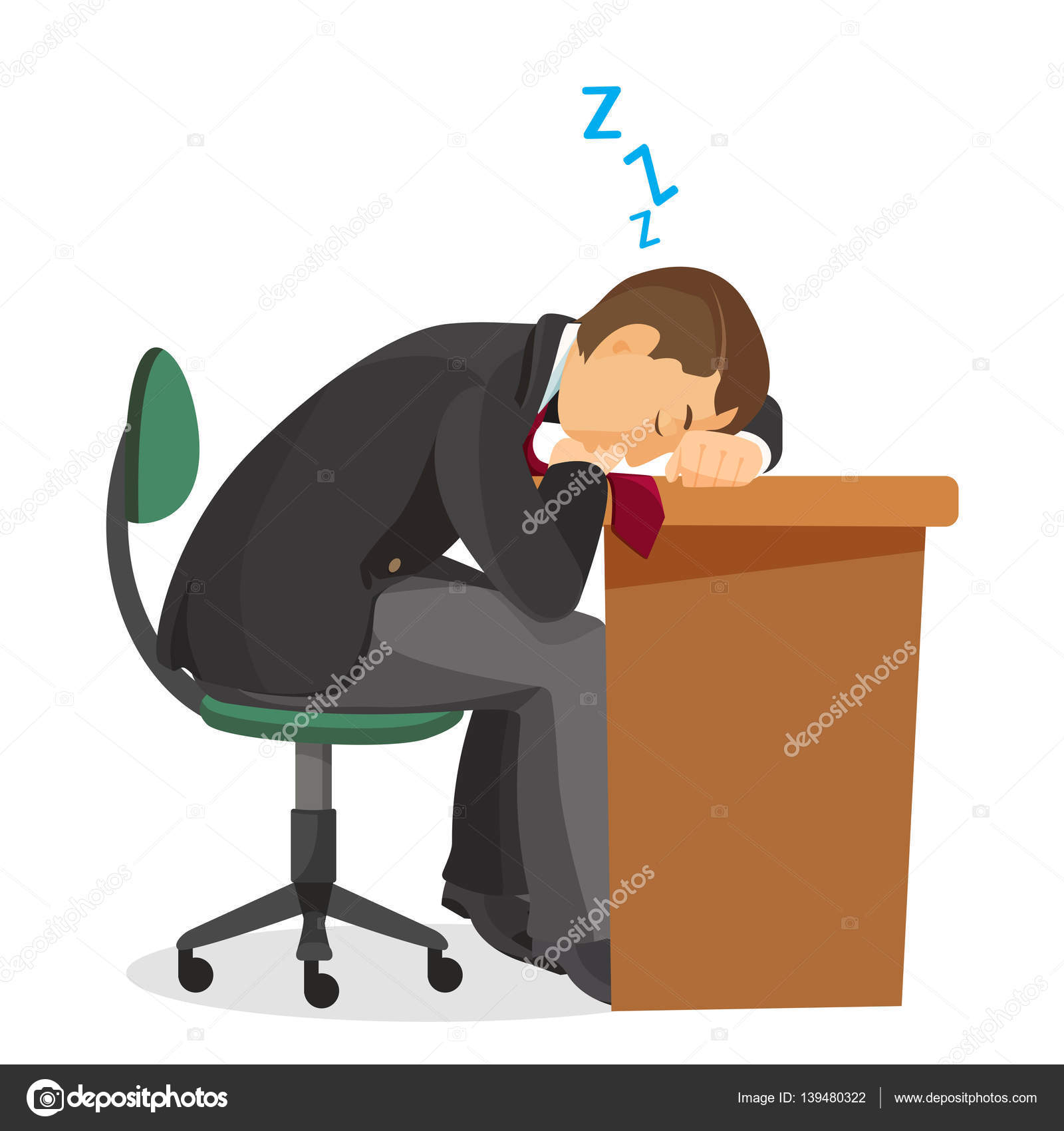 Man Sleeping At Desk Man Asleep At Desk Side View Male Sleeping