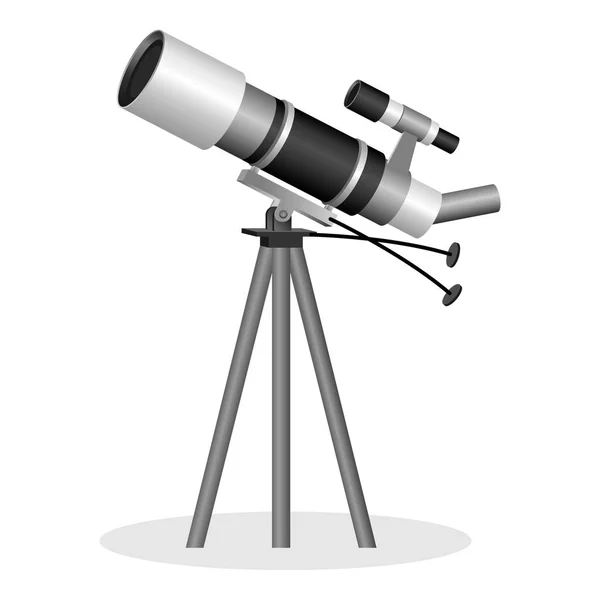 Telescopio per osservare le stelle illustrazione vettoriale realistica. Strumento ottico — Vettoriale Stock