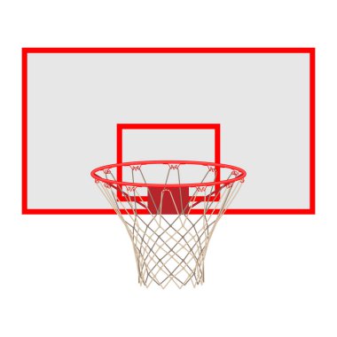 Beyaz arka plan üzerinde izole sedye üzerinde Basketbol çember