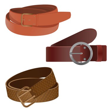 Deri sıyırıcı izole kümesi. Modern unisex aksesuarları