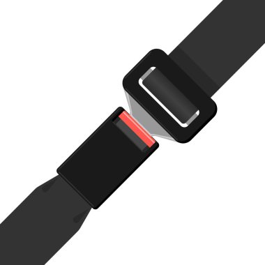 Siyah beyaz arka plan üzerinde izole emniyet. Güvenlik emniyet kemeri