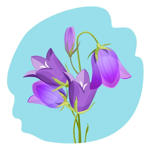 Viola violeta flor planta realista vector ilustración aislado — Archivo Imágenes Vectoriales