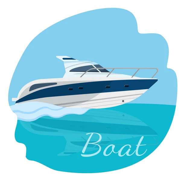 Zeilboot catamaran met doek vectorillustratie geïsoleerd — Stockvector