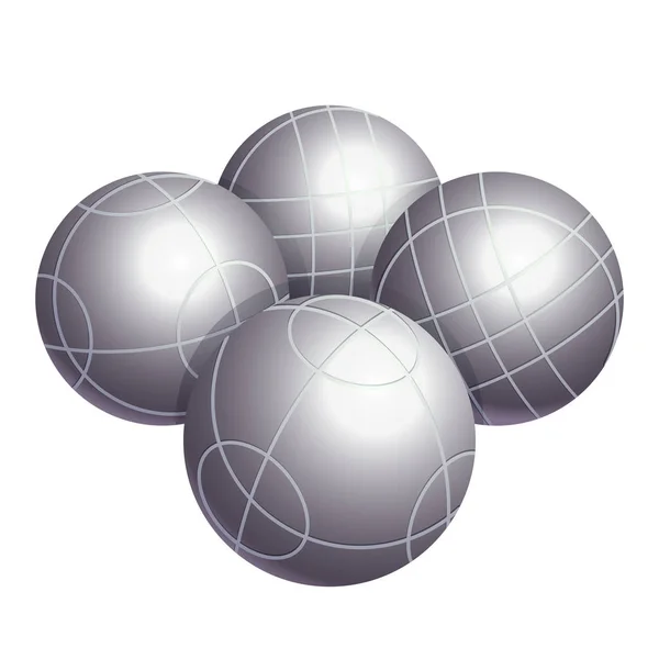 Colorless bocce balls made of metal or plastic vector — Stock Vector