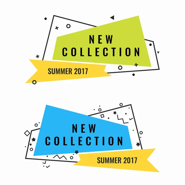 Νέα συλλογή 2017 διαφημιστικών λογοτύπων που το καλοκαίρι — Διανυσματικό Αρχείο