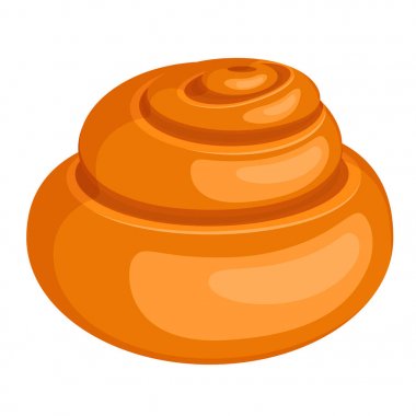 Spiral şeklinde ekmek rulo izole resimde beyaz arka plan üzerinde