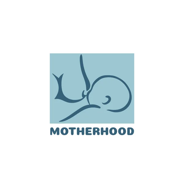 Maternidad concepto vector ilustración con madre lactante niño — Vector de stock