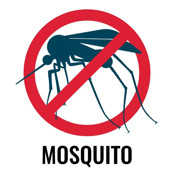 Καταπολέμησης κουνουπιών ετικέτα που απεικονίζει πετάξει σε κύκλο εικονογράφηση διάνυσμα — Διανυσματικό Αρχείο