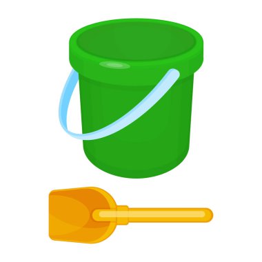 Kova ve vektör çizim üzerinde bir araya kürek