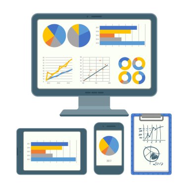 Pano imge-in becerikli alet ve defter vektör çizim