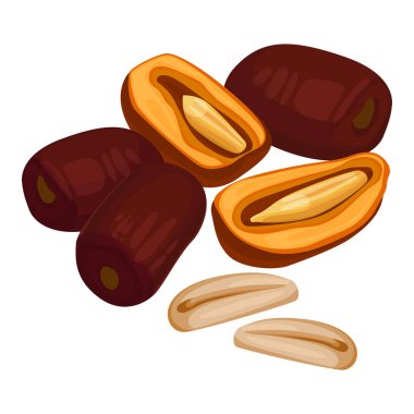 Dikdörtgen kemikçiklerdeki ile lezzetli tatlı sağlıklı tarihleri meyve