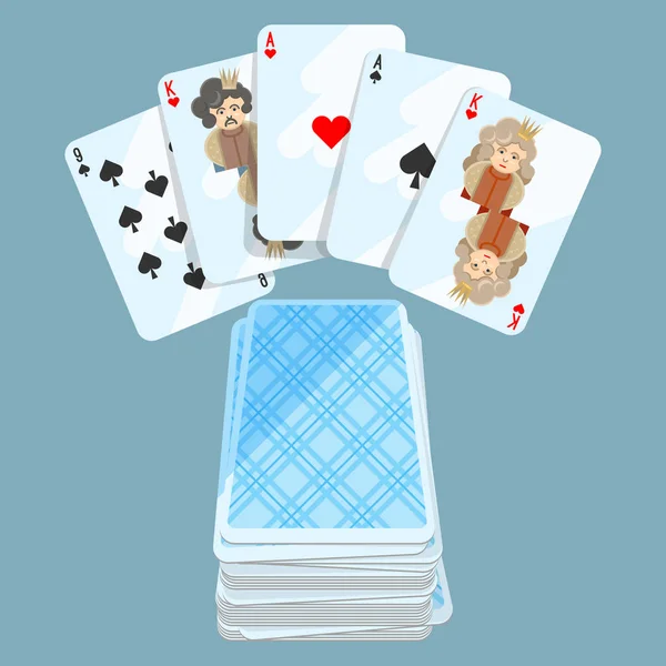 Jeu de différentes collections de cartes sur illustration vectorielle — Image vectorielle