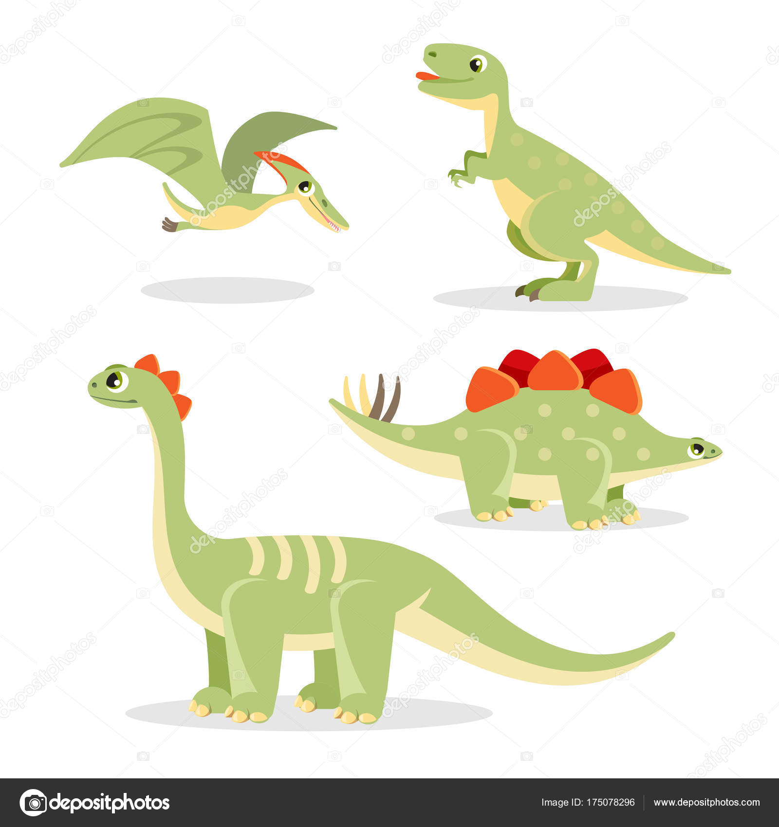 Dinosaur pterodactyloidea icon in cartoon style Vector Image
