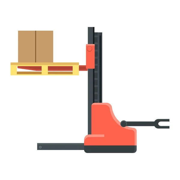 Máquina para movimiento de cajas de carga y carga de camiones — Archivo Imágenes Vectoriales