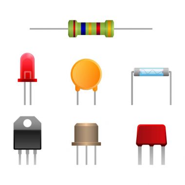 Diyot türleri kümesi, iki-terminal elektronik bileşenleri halat vektör