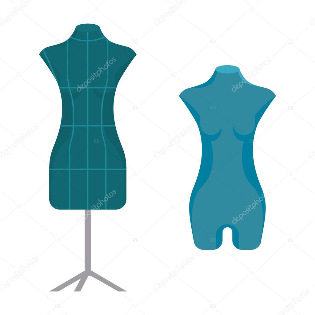 Dummies for clothes in shape of female figure