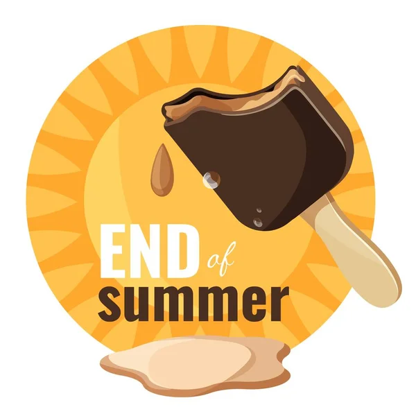 Illustration vectorielle de la crème glacée de fin d'été — Image vectorielle