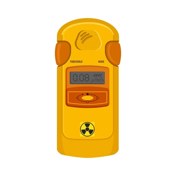 Contador Geiger. Dispositivo a medidor radiación peligro nuclear para la seguridad o la ciencia. Vector — Archivo Imágenes Vectoriales