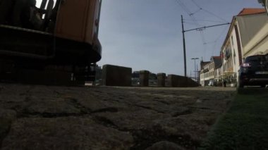 Porto, Portekiz - 21 Şubat: Ünlü sarı tramvay tur, Porto, Portekiz 2018.